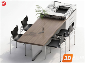 Kitchen island Skp Files